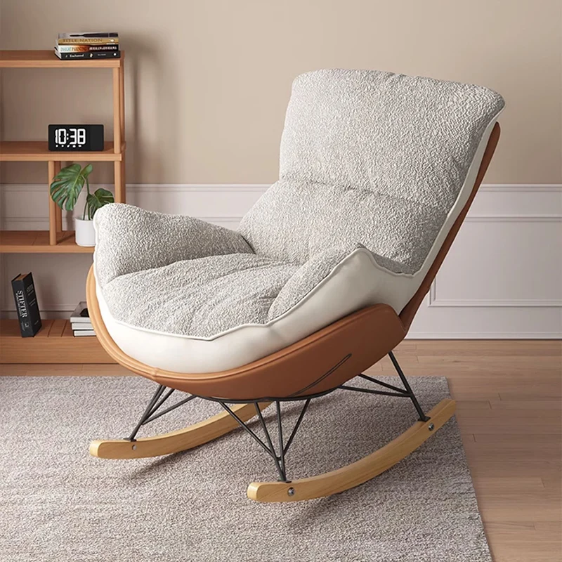 Normal Adults Support Chair Armrest Cheap Relax Lazy Nordic Recliner Chairs Rocking Puffs Single Woonkamer Stoelen Furniture