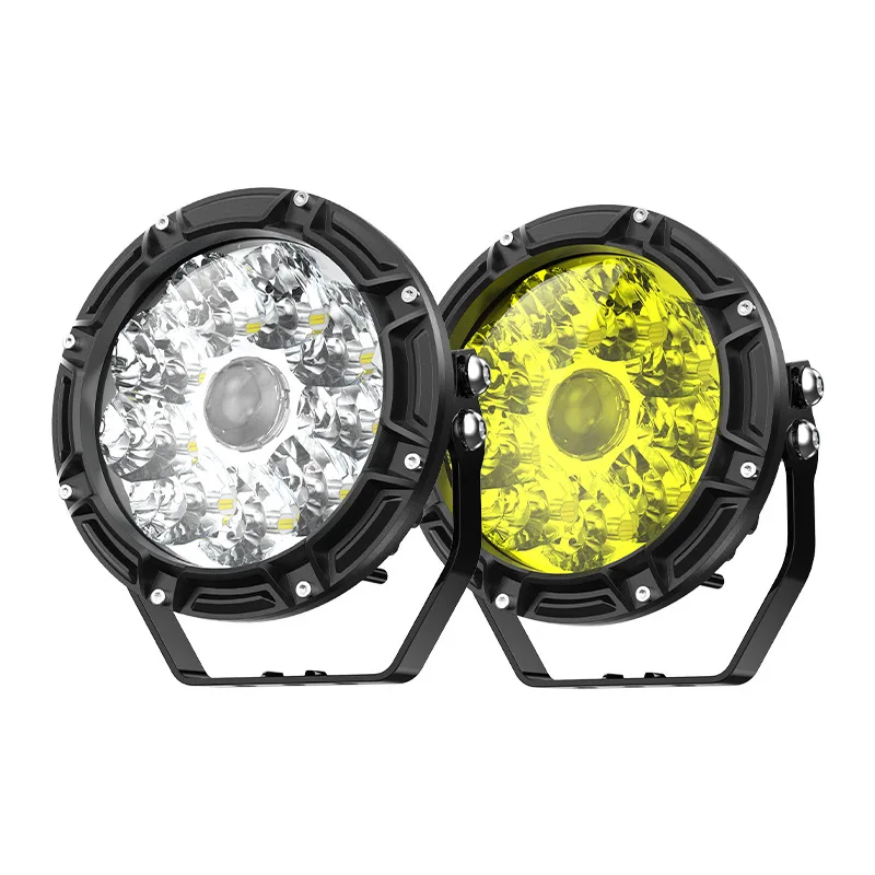 Car Front Bumper LED Spotlight, High Luminosity Flood Light Suitable forMotorcycles and Vehicles