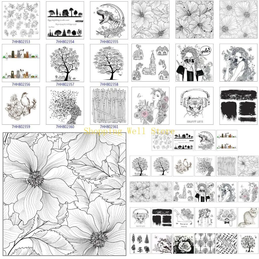 

KX4B Clear Silicone Mamps Акриловые инструменты штамповки для скрапбукинга