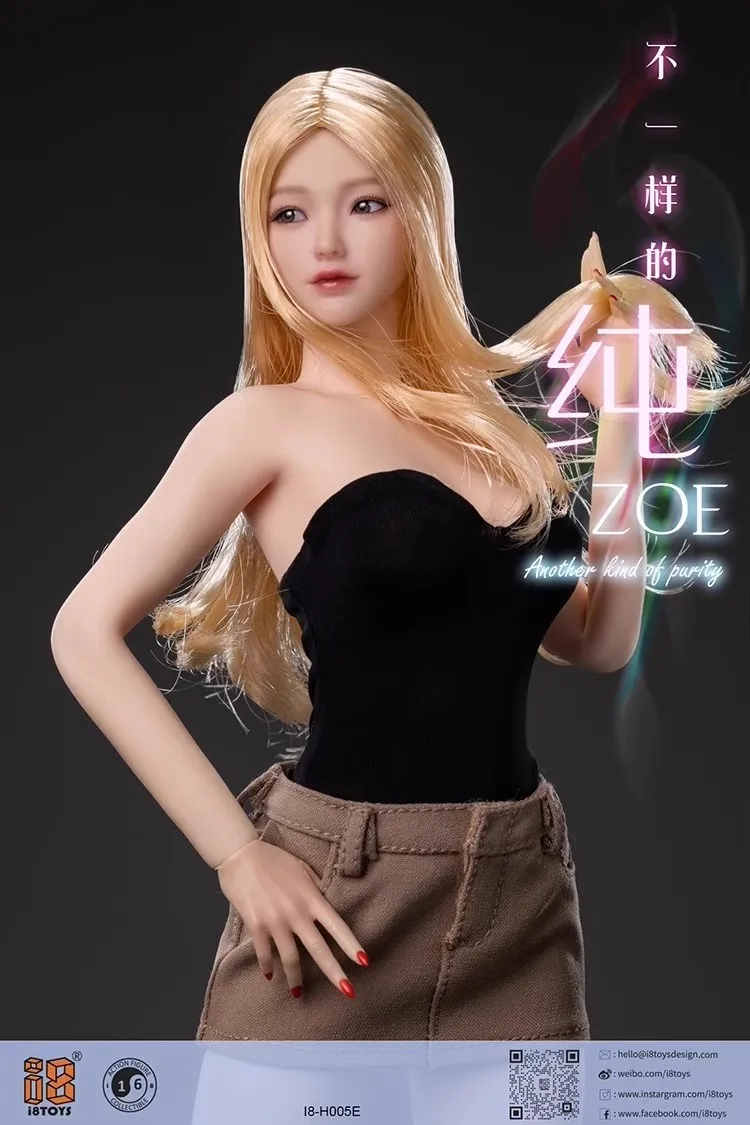 I8Toys I8-H005 1/6 المحمول العين أنثى رئيس نحت لعبة مجسمة الملحقات صالح 12 ''عمل أرقام الجسم في الأوراق المالية