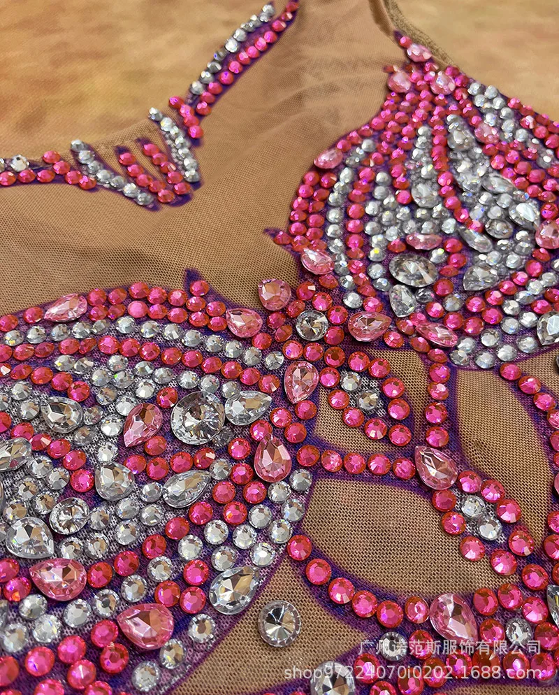 Di lusso Strass Temperamento Vita Gonna a coda di pesce Modello adulto Passerella Abito alla moda Banchetto Host Abito da sera Vestido Gala Luxo