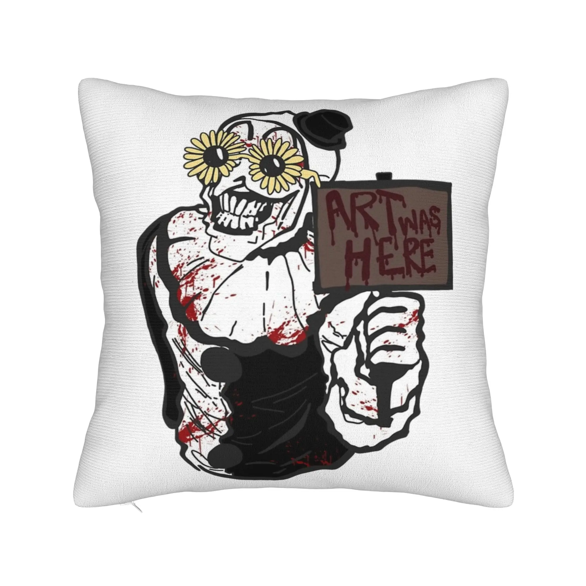 Terrifiers Art The Clown Pillowcase Double-sided Printing Cushion Cover Gift Halloween Pillow Case Cover Home Square