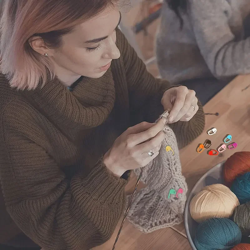 Clips de marqueurs de point de crochet Ogo colorés, épingles de sûreté pour bricolage, artisanat de couture, 50-200 pièces