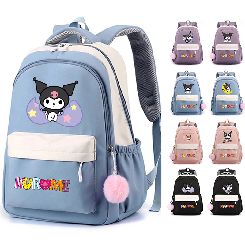 

MINISO Sanrio Kawaii Cinnamoroll Backpack Schoolbag Student Teen Girl Women Travel Bag Back To School Rucksack