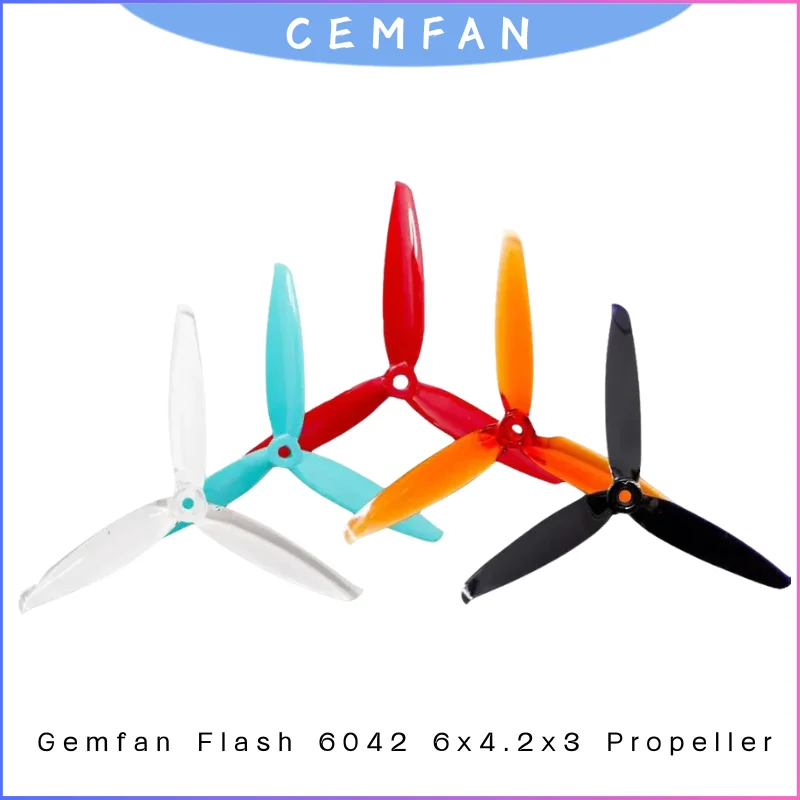 

Gemfan Flash 6042 6x4,2x3 3-лопастной пропеллер по часовой/против часовой стрелки для 6-дюймового дрона FPV, плавная устойчивая альтернатива до 5152S, 2 пары