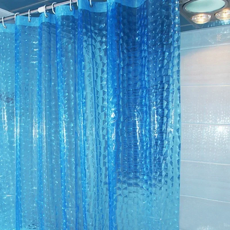 1PCS 180x180cm 3D Bathroom Bath Shower Curtain Transparent Thicker Waterproof Curtain