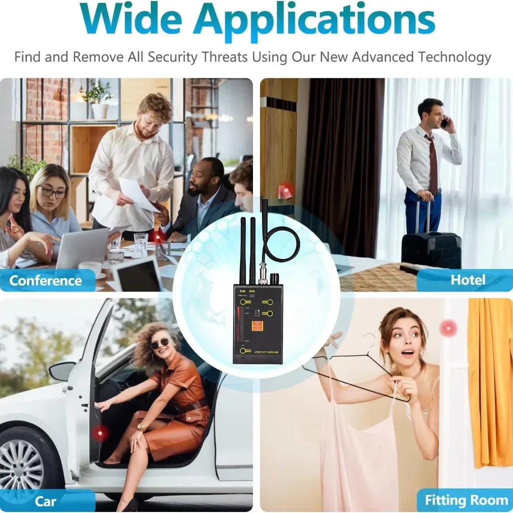 Detektor Sinyal Hero 009, Sensitivitas Tinggi untuk Deteksi Bluetooth Wi-Fi GSM 3G 4G 5G, pencari kamera tersembunyi, gadget anti mata-mata