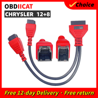 OBDIICAT For Chrysler Programming Cable 12+8 Connector for Autel DS808 Maxisys 906 908 PRO ELITE Chrysler 12+8 Adapter