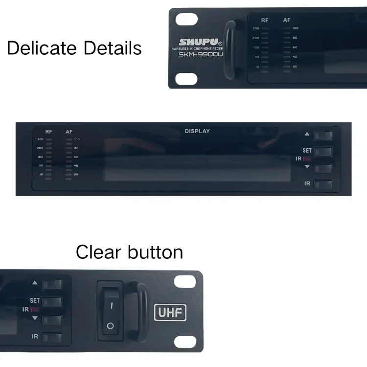 2025 High Quality 2-Channel Handheld Mic SKM-9900U Frequency Adjustable Wireless Microphone for Stage Church Use