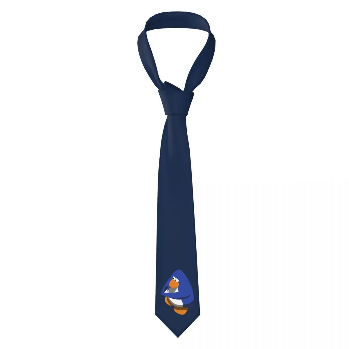 Club Penguin Boi Necktie for Men Silk Polyester Slim Neck Ties Party Business Tie Casual Gravatas