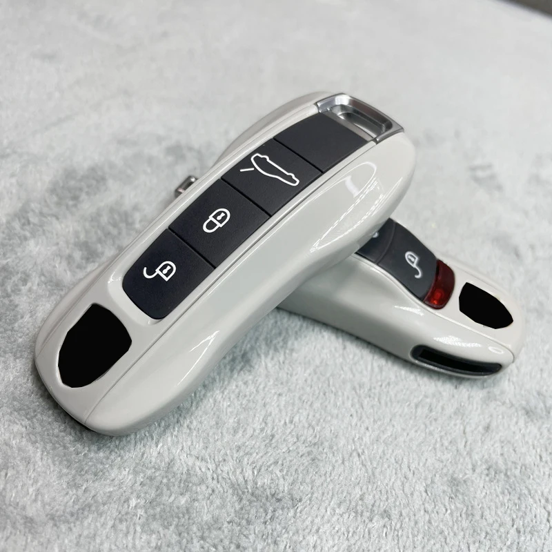 Casing penutup kunci mobil untuk Porsche 718 911 Panamera Cayenne Macan Boxster Cayman Remote Control Fob ganti Aksesori