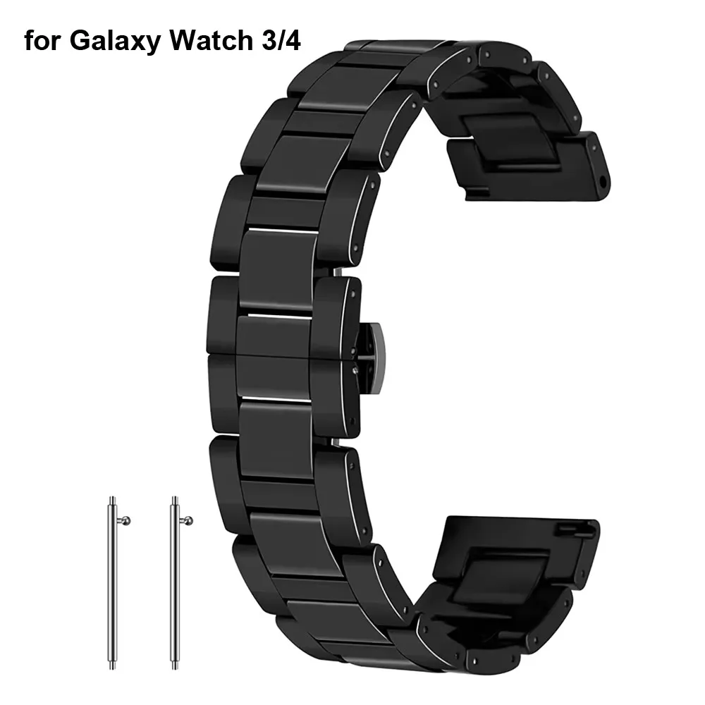 20 mm 22 mm Keramik-Uhrenarmband für Samsung Galaxy Watch 3/4 Classic Schnellverschluss-Uhrenarmband mit Faltschließe