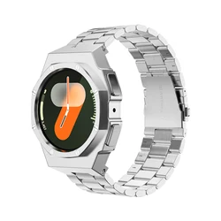 For Samsung Galaxy Watch 7 44mm Stainless Steel Case Modification Kit For Galaxy Watch 7 44mm Metal Strap Protective