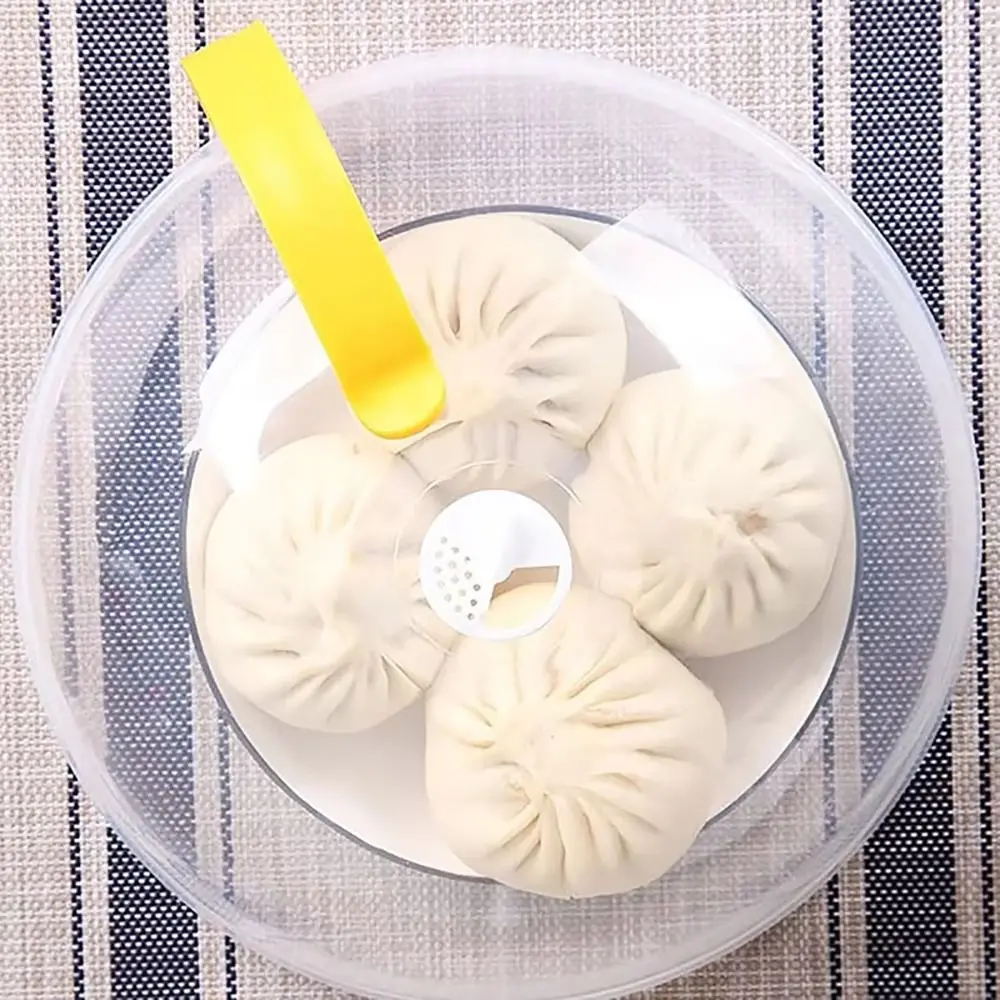 1Pcs Plastic Microwave Heating Splash Cover Anti Splatter Stackable Microwave Food Cover With Steam Vents Fresh-Keeping