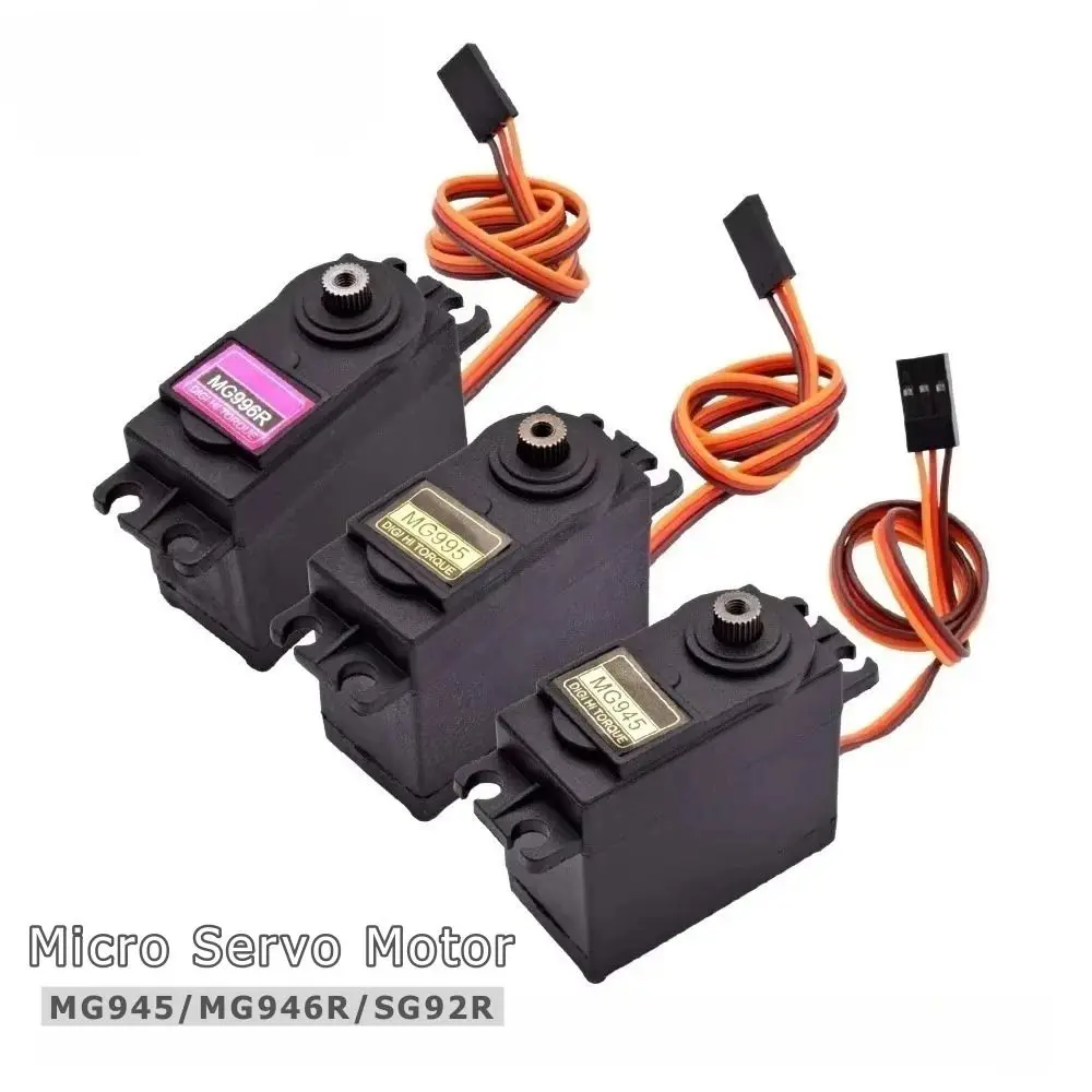 

Сервомотор MG945 MG946R с металлическим редуктором SG92R, высокоскоростной, для радиоуправляемых моделей, 180/360 градусов, для авиамоделей, аксессуары для радиоуправляемых машин
