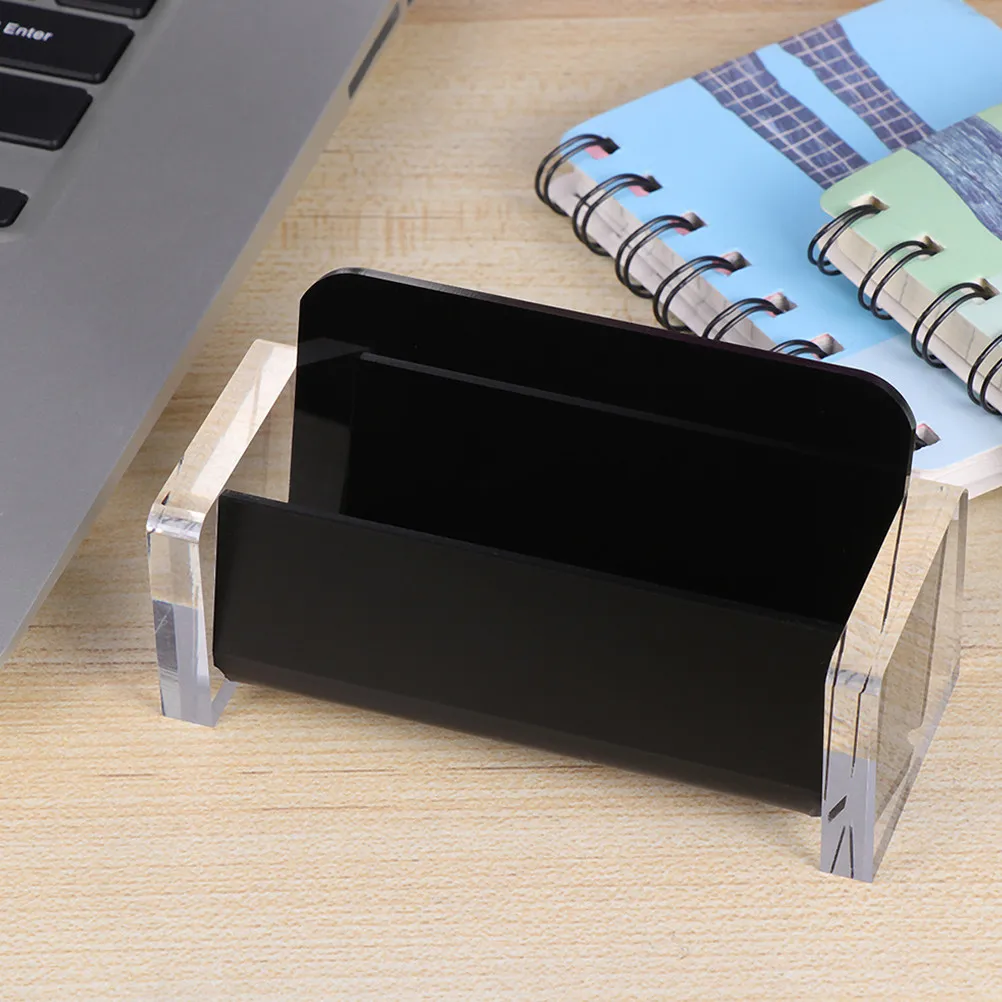 2pcs Acrylic Business Holder Display Stand Organizer For Office Desk Storage Small Compact Card Box For Business Cards view 6