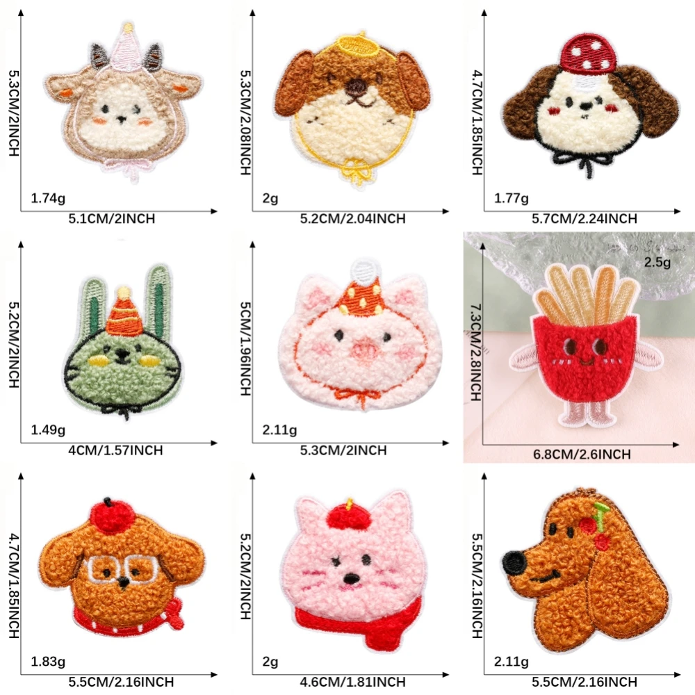 

Самоклеящиеся значки, очаровательные компьютерные вышивки, милые нашивки с мультяшными животными для украшения одежды и аксессуаров «сделай сам»