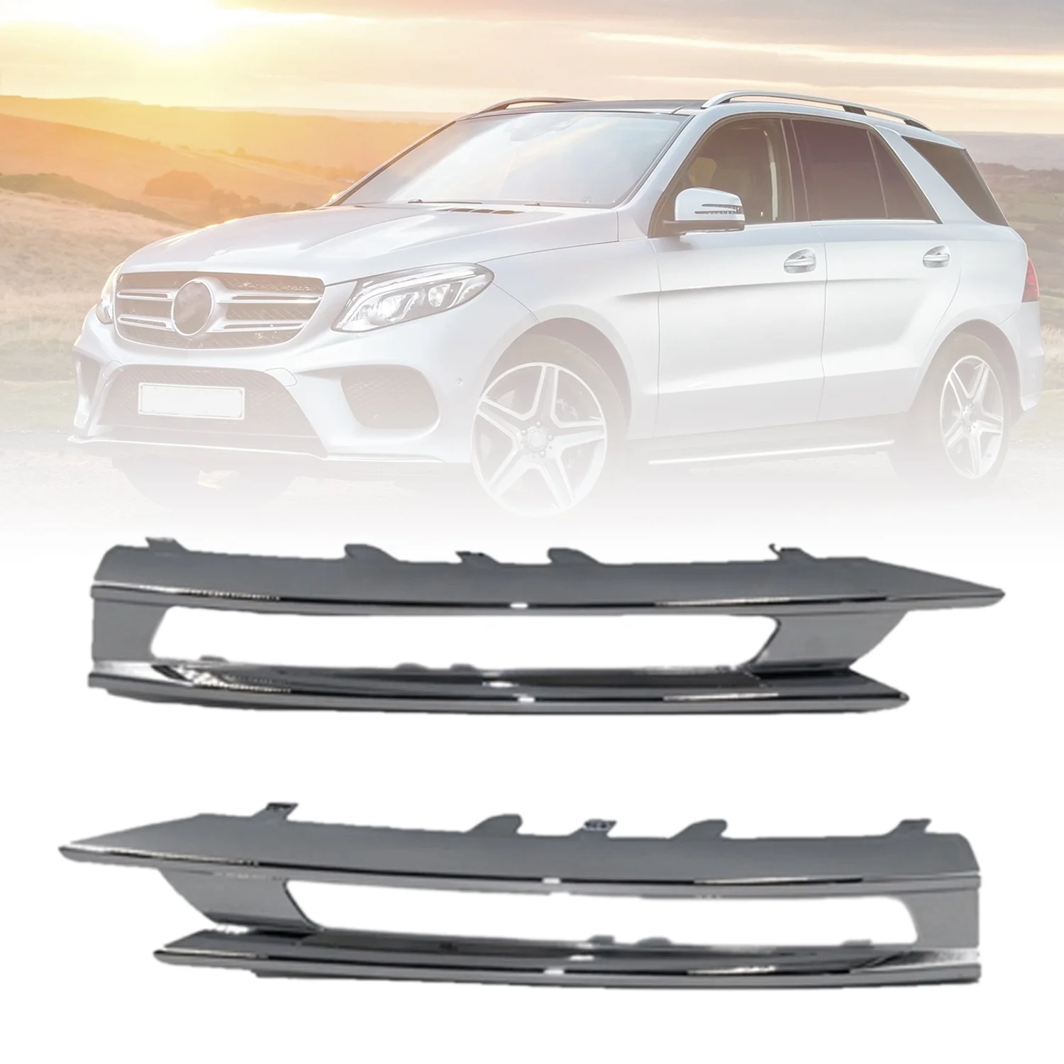 Superior-Car Front Grille Daytime Running Light Cover 1668851374 1668851474 For Mercedes Benz ML W166 ML250 ML350 ML400