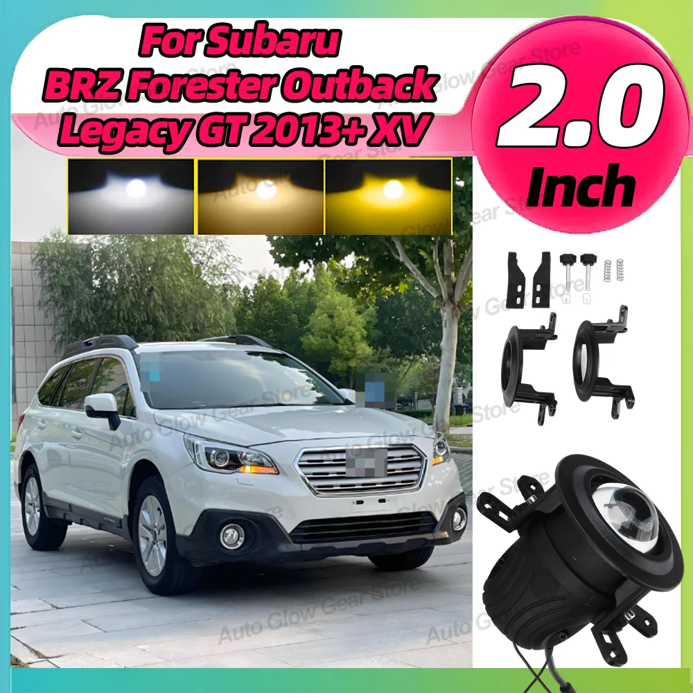 Car 2Inch Bi-led Fog Lights For Subaru BRZ Forester Outback Legacy GT 2013+ XV Auto Projector Laser Lens Fog Lamps High Beam 12V