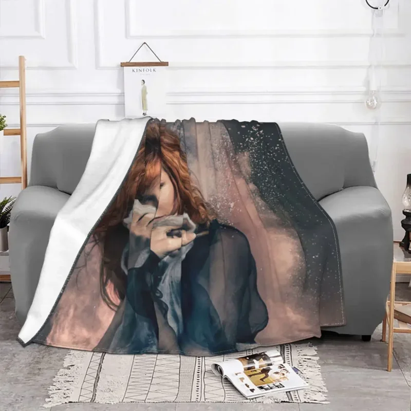 Mylene Farmer Blankets Flannel Spring/Autumn French Singer Multi-function Lightweight Throw Blanket for Home Car Plush Quilt