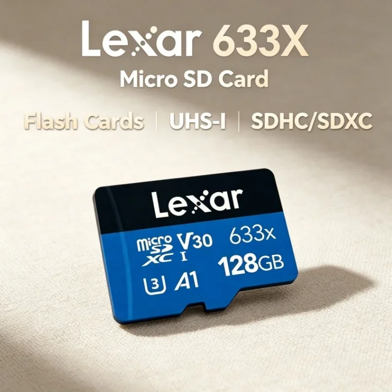Lexar 633X TF Cards SDXC SDHC UHS-I Blue A1 Class 10 Micro SD Card Memory Card Flash Cards 64GB 128GB for Dashcam