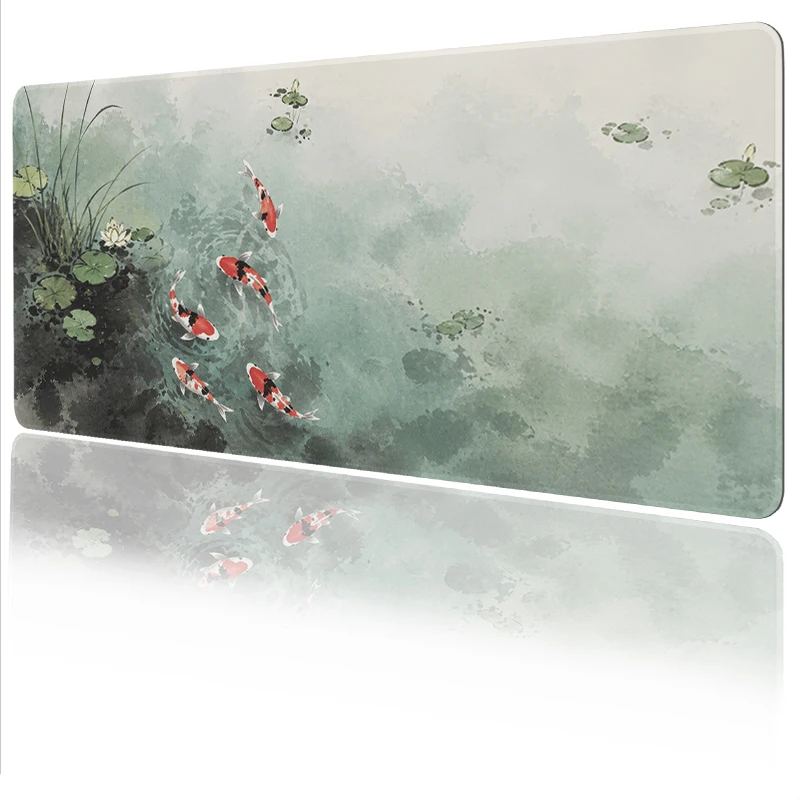 Podkładka pod mysz Gaming Misty Lotus Koi Pond XL Home Computer HD Mousepad XXL Podkładki pod mysz Biuro Miękka Antypoślizgowa Mata na Stół PC Podkładka pod Mysz — zdjęcie produktu 7
