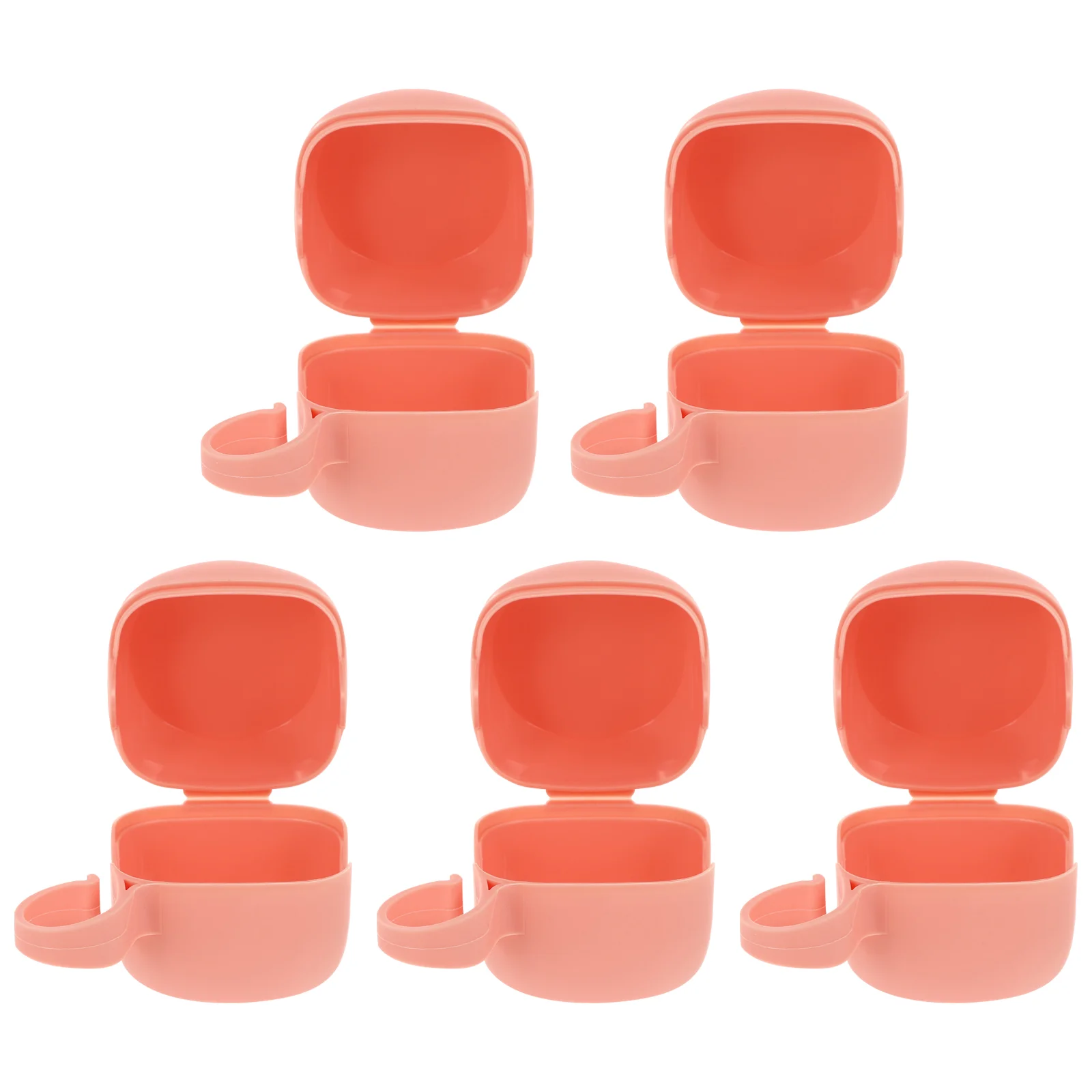 5 Pcs Pacifier Box Wide Mouth Baby Pacifiers Lovey Soother Holder Cases for Diaper Bag
