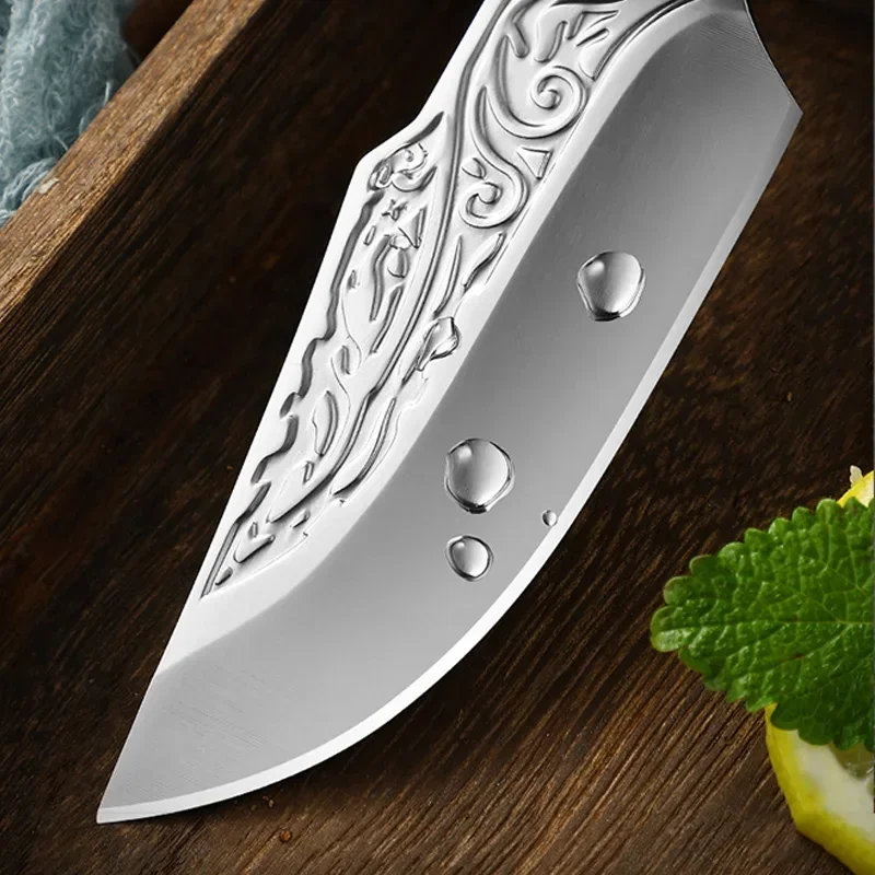 Handmade Forged Meat Cleaver Butcher Knife Stainless Steel Boning Knife Sharp Kitchen Chef Knives Meat Vegetable Slicing Chopper