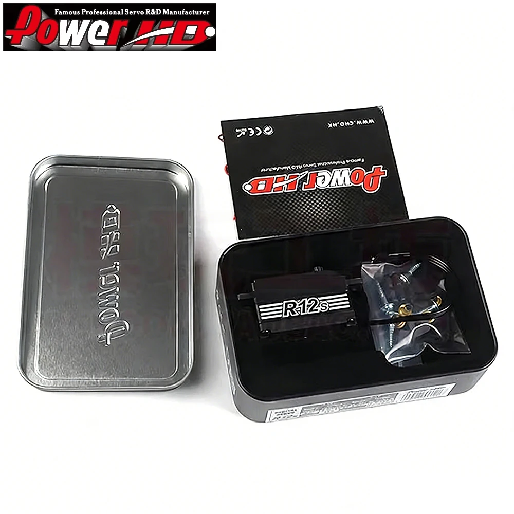 Power HD R12S 12KG 6.0-8.4V High Torque Titanium Gear Dual Ball Bearing Servo For 1/10 Rc Racing Car Off-road Vehicle 4wd Toy
