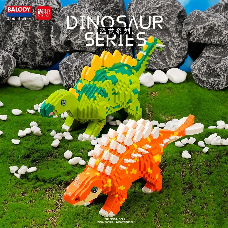 Balody Jurassic Dinosaur Block Set Bouwstenen Tyrannosaurus Rex Velociraptor Verbinding Micro Bricks Figuur Speelgoed Voor