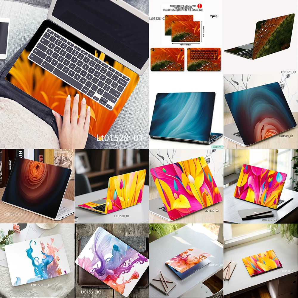 Tulip Flower Laptop Skin Sticker, Waterproof Vinyl Decal for 12-17 inch MacBook HP Lenovo Dell Notebook