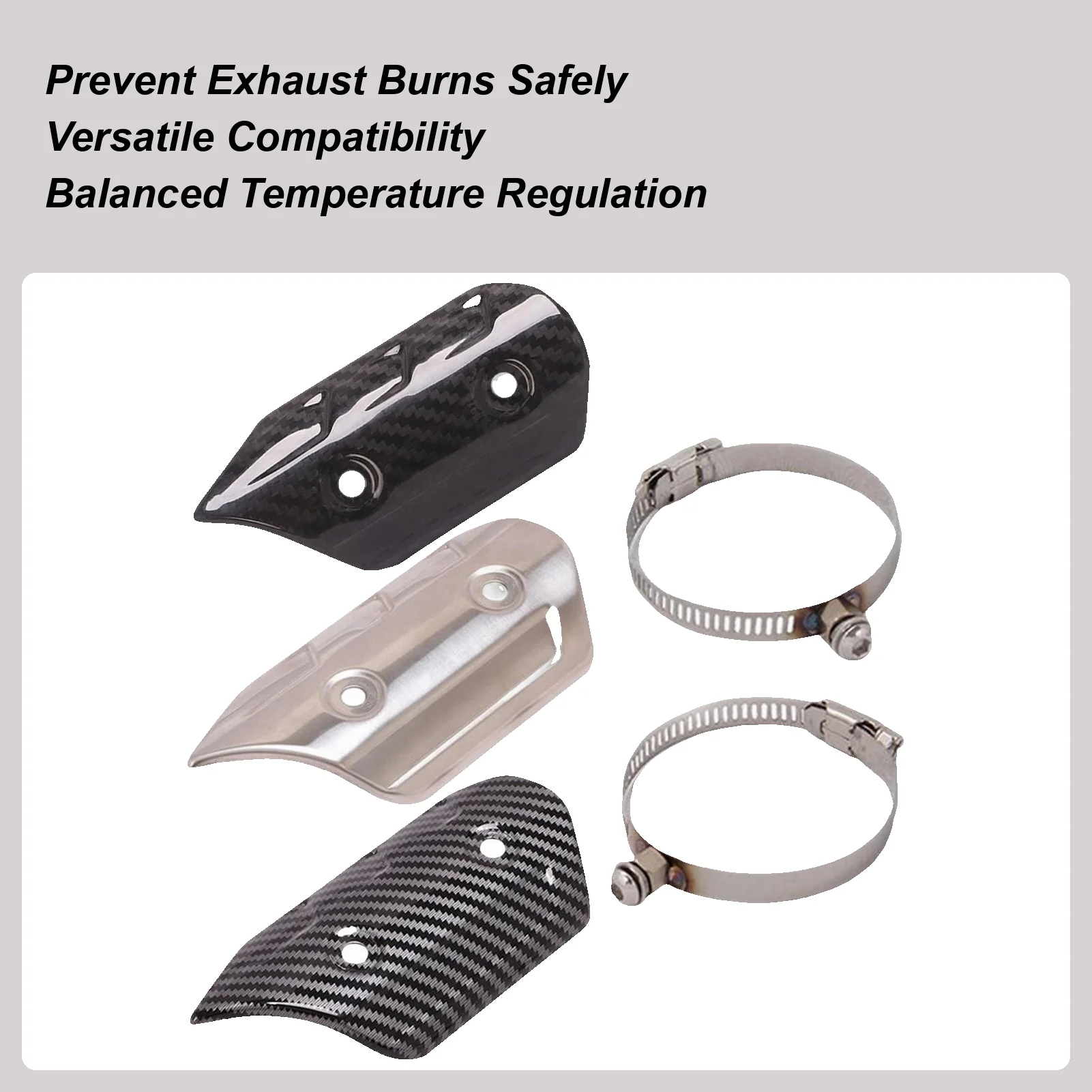 Motorcycle Exhaust Cover Heat Shield Protection Bandage Touchable Anti Burn Cover for Pipe Protection Riding Safety Maintenance