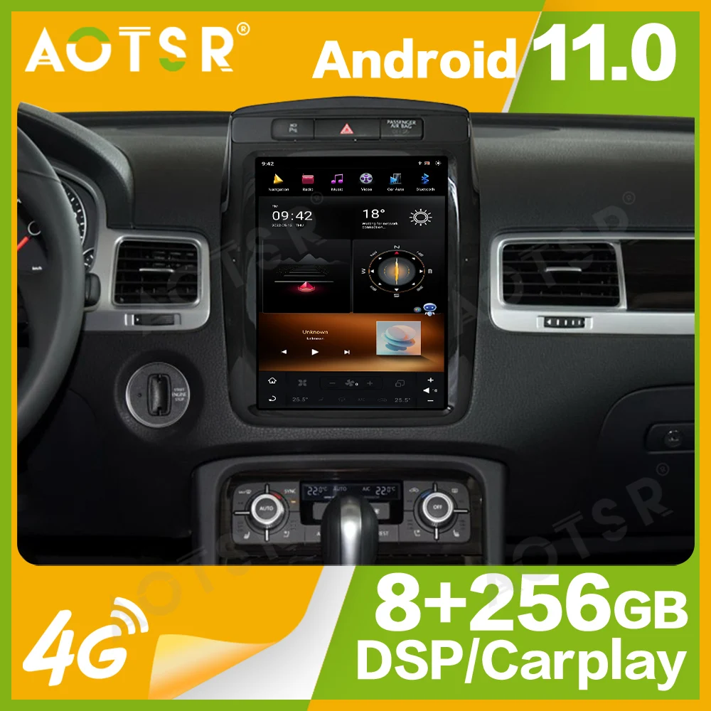 

10.4'' Qualcomm 8 core For VW Touareg 2010-2017 Car Radio Multimedia Player Android 11 Auto GPS Navigation Wireless Carplay Head