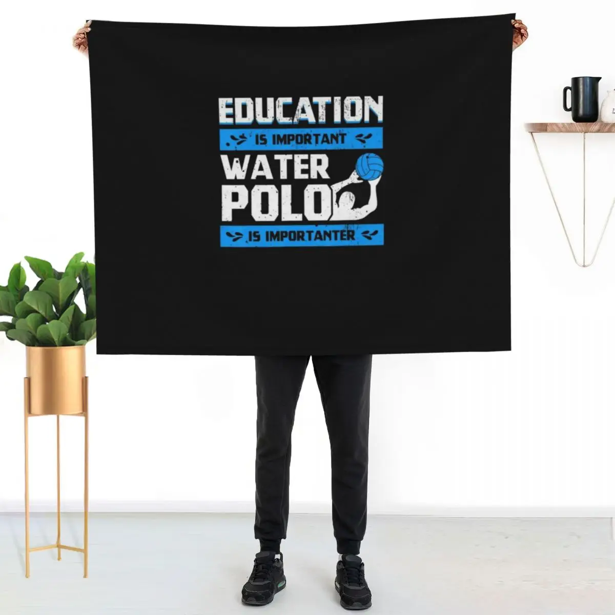 Water Polo Enthusiast Funny Waterfootball Polo Athlete Sport Throw Blanket Decoratives Flannel Moving Blankets