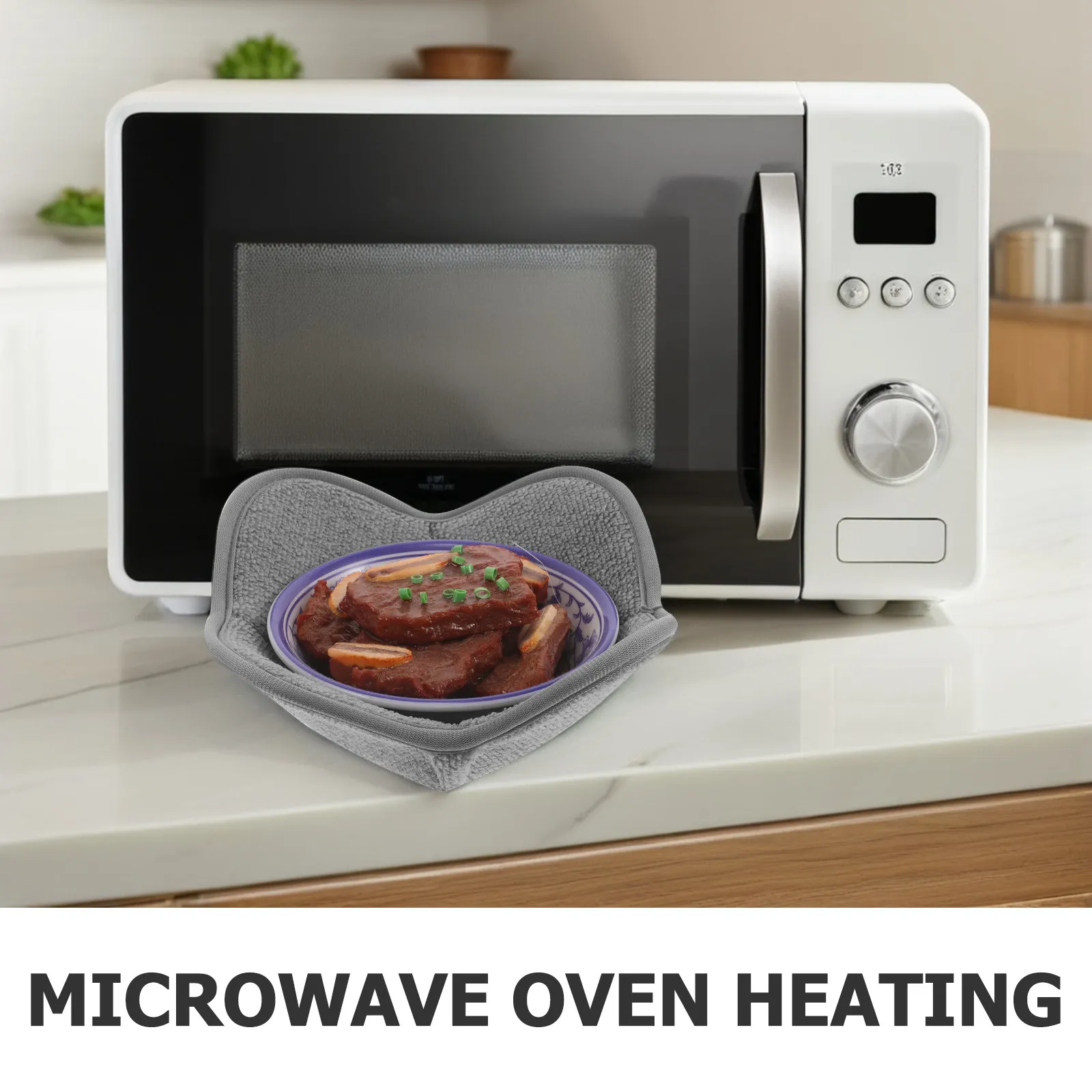 3Pcs Microwave Bowl Cozy Holders Heat Proof Mats 6.9 Inch Non Slip Microwave Hot Pads Multipurpose Insulated Pot Mat for Kitchen - view 5