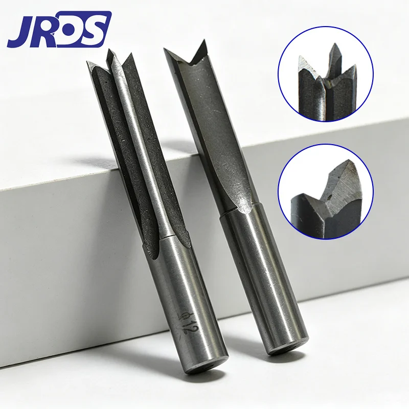 JRDS HSS Tenon Drill Bit 2/4 Flute, Wobble Mortiser Machine Wood Tenon Cutter for Table Chair Furniture Assembly