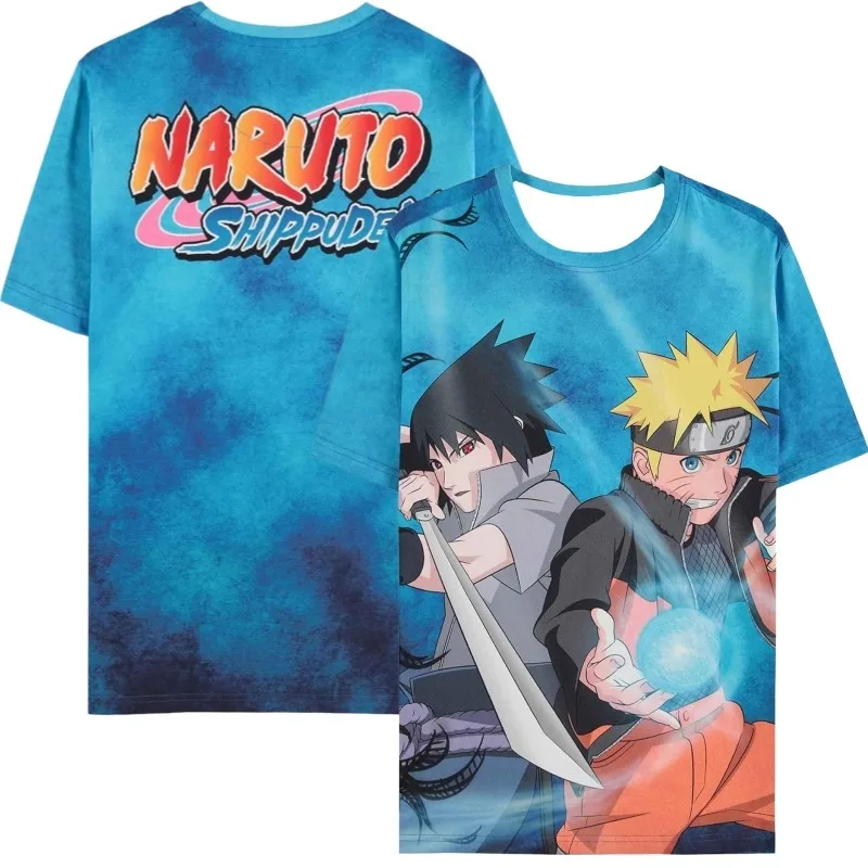 2026 New Anime Merchandise Naruto Sasuke Bond Theme Digital Print T-Shirt Breathable and Comfortable Summer Casual Top Unisex
