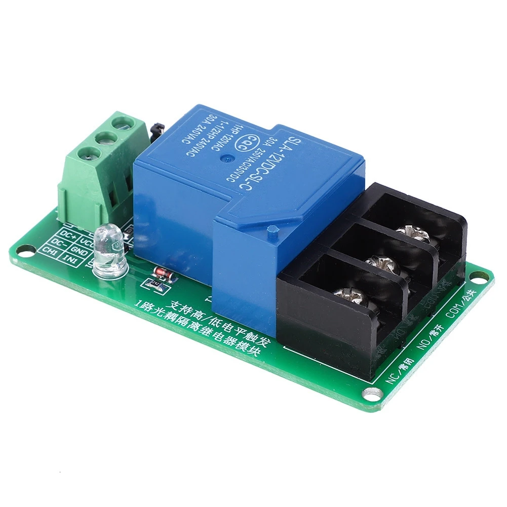 Relay Module 1 Channel with Optocoupler Isolation Support High and Low Level Trigger Switch 30A12V