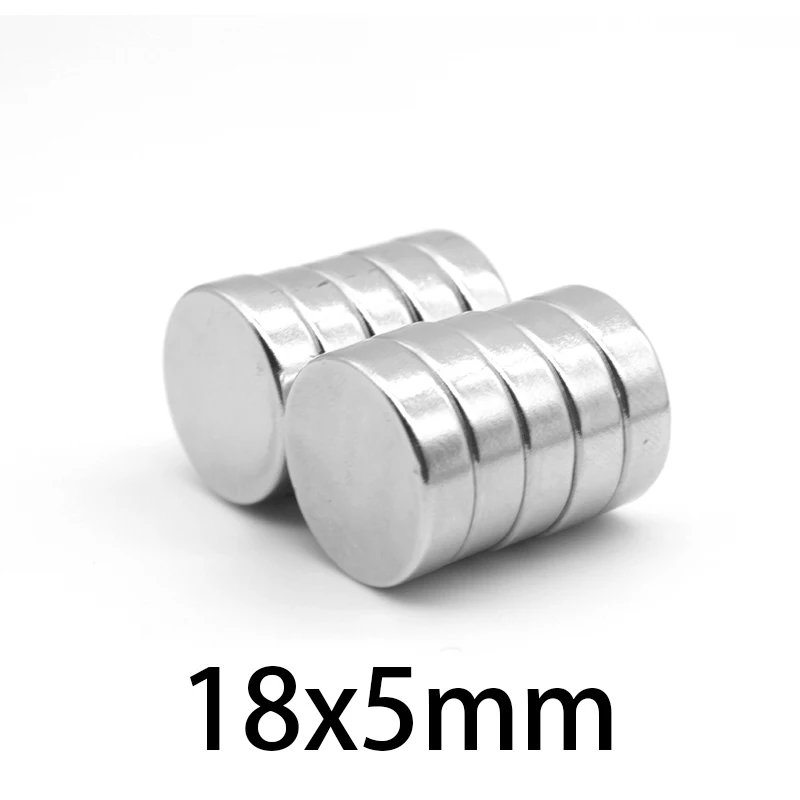 2/5/10/20/50PCS 18x5 Round Powerful Strong Magnetic Magnets 18x5mm 18*5 Thick Cylinder Rare Earth Neodymium Magnets 18mm x 5mm