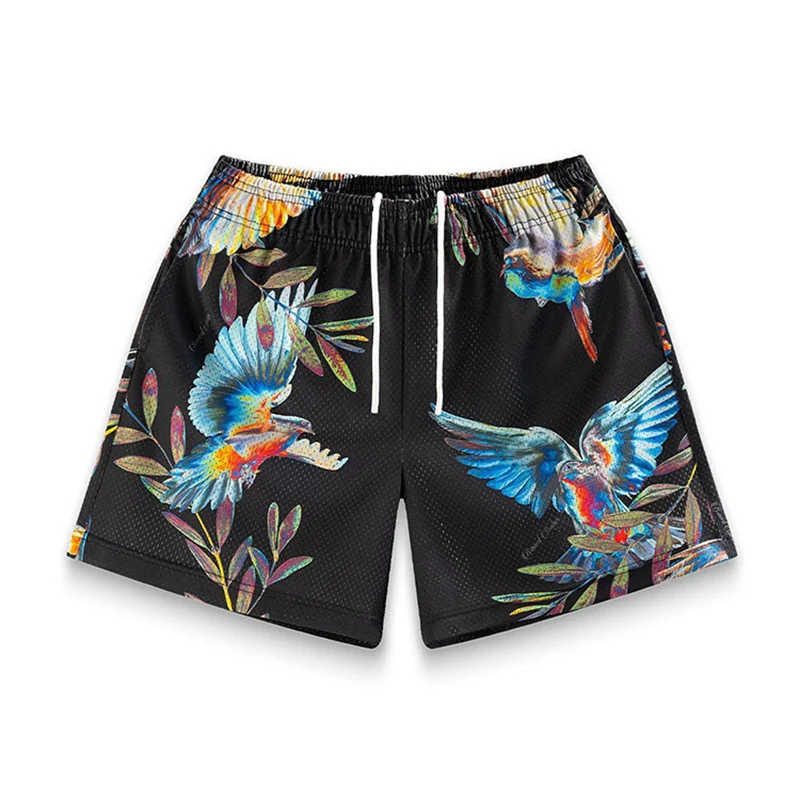 Animal And Flowers Shorts Gyms Sports Shorts For Men Sweat-absorbent Quick-drying And Breathable Outdoor Sports Jogging Pants