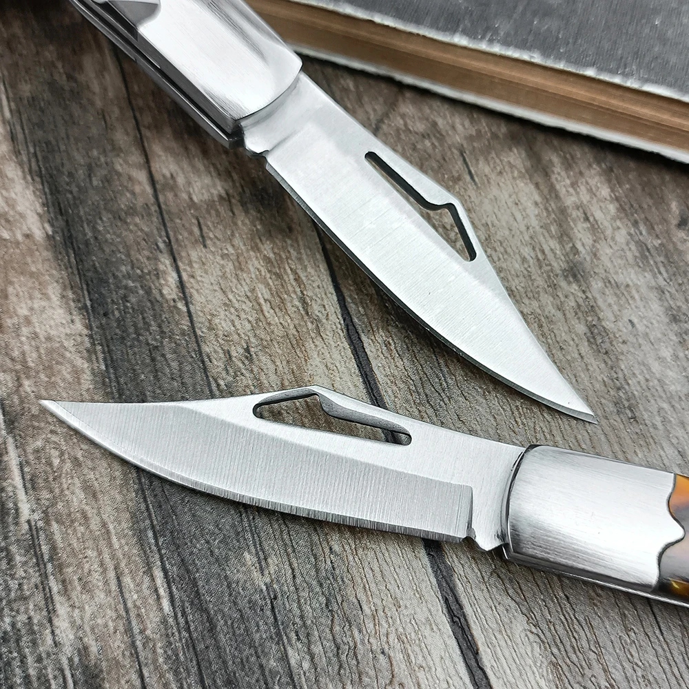 Mini Folding Knife 440C Blade EDC Portable Multi-purpose Knife, Outdoor Camping Fishing Jungle Adventure Self-defense Knife
