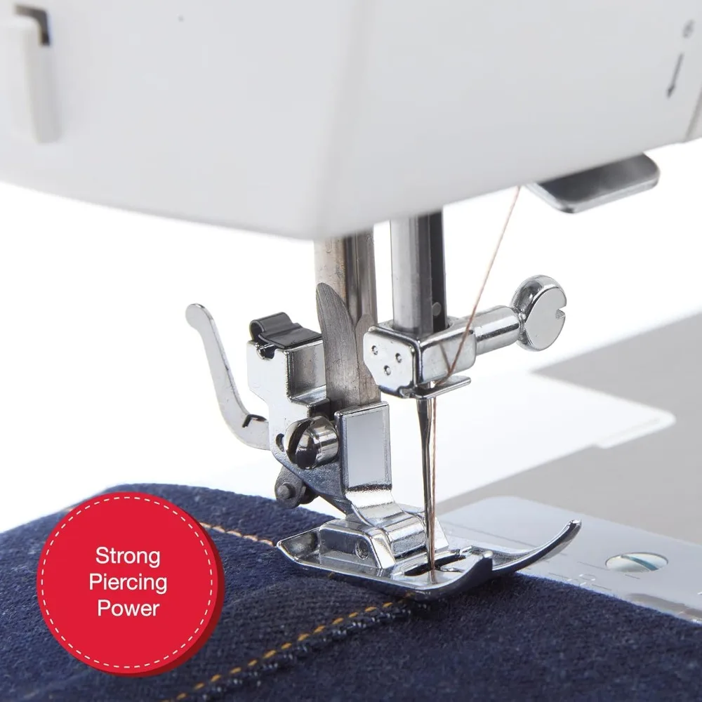 ماكينة خياطة شديدة التحمل مع مجموعة ملحقات عالية السرعة 69 تطبيقات غرزة إطار معدني كامل ذراع مجاني خيوط سريعة جريئة
