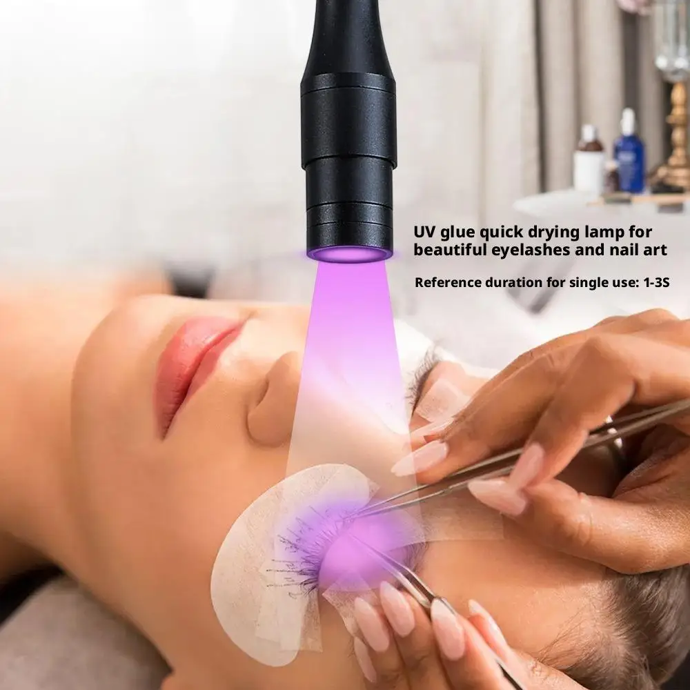 

Светодиодная лампа для наращивания ресниц и маникюра, специальная круглая лампа для красоты, многофункциональное освещение, быстрое отверждение УФ-клея, 2-в-1