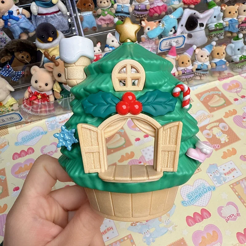 Sylvanian famille Calico critters maison d'halloween jouets pour enfants fille cuisine jouets enfants filles mignon maison de poupée meubles Anime