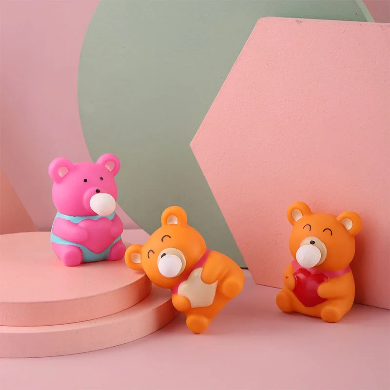 Soft Toy Animal Cute Anti-Stress Ball love bear vent doll Toys Abraact Soft Sticky Squishi Stress Relief Toys Funny Gift J76