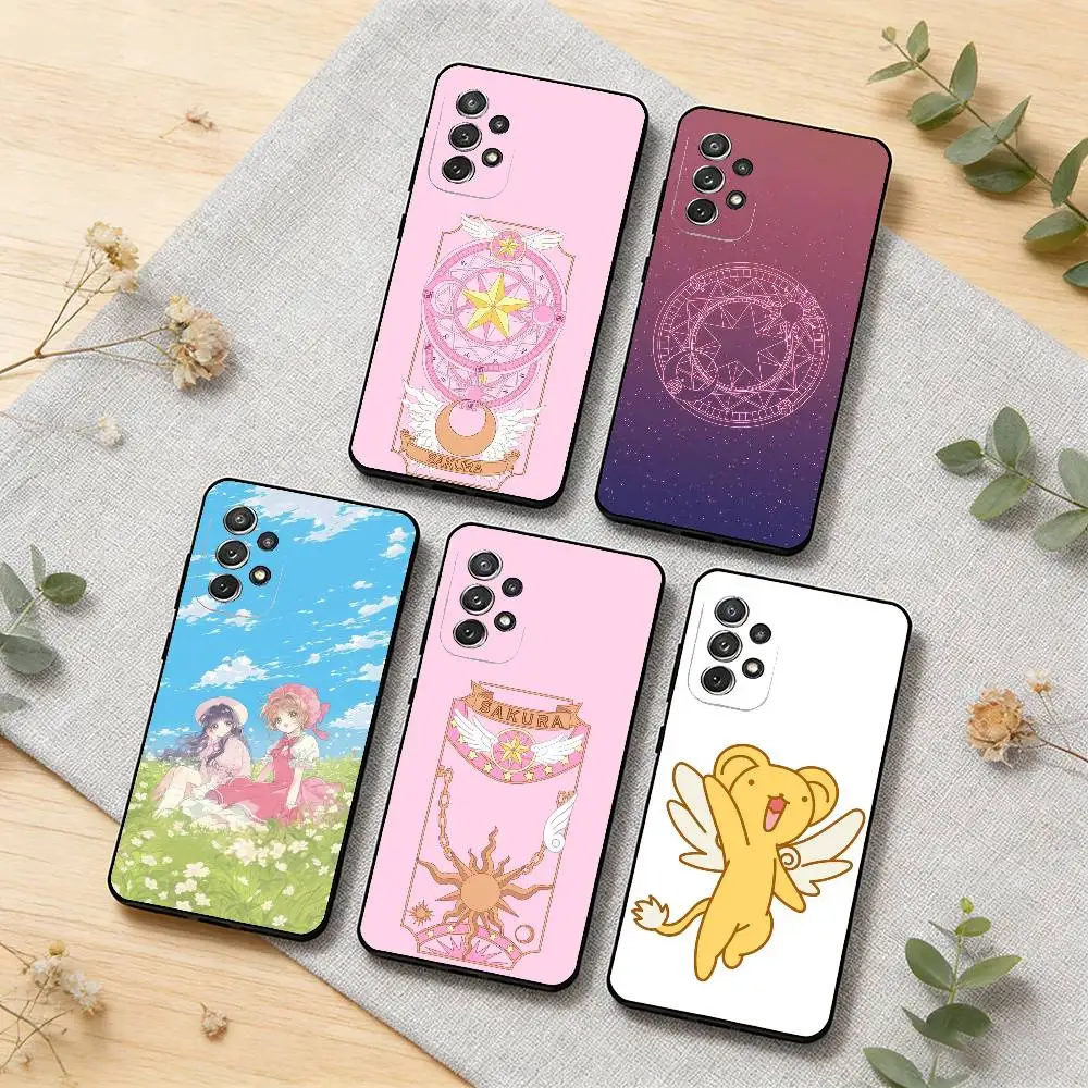 

Cartoon Card C-Captor S-Sakura Phone Case For Samsung S26,S25,S24,S21,S22,S23,S30,Ultra,S20,Plus,Soft Silicone Black Cover