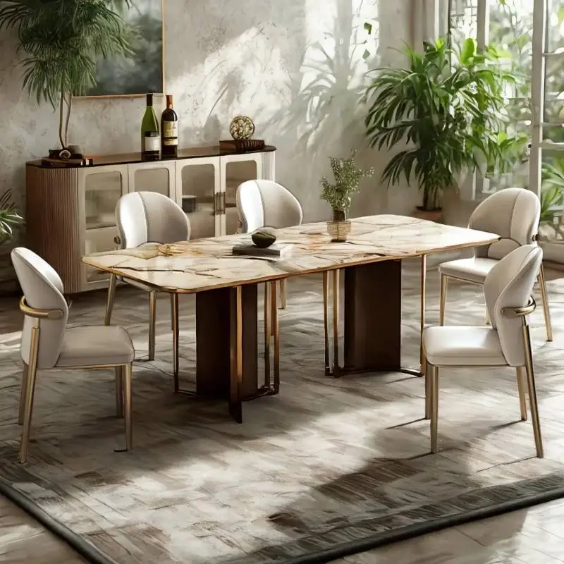 

Nordic Style Luxury Dining Chair White Metal Legs Wedding Modern Dining Chair Living Room Design Sillas Comedor Furniture Home