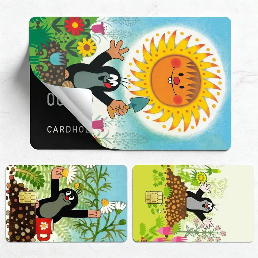 Cartoon L-Littles Mole  Credit Card HD Stickers Small Chip Waterproof Sticker Game Card Decal Gift