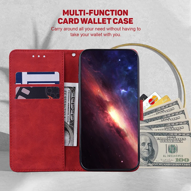 Flip Leather Magnetic Case For OPPO Reno 11F 10 9 8 8T 8Z 7z 7 11 Pro Plus 4G 5G 7 Lite reno 10 11 5G Phone Cover