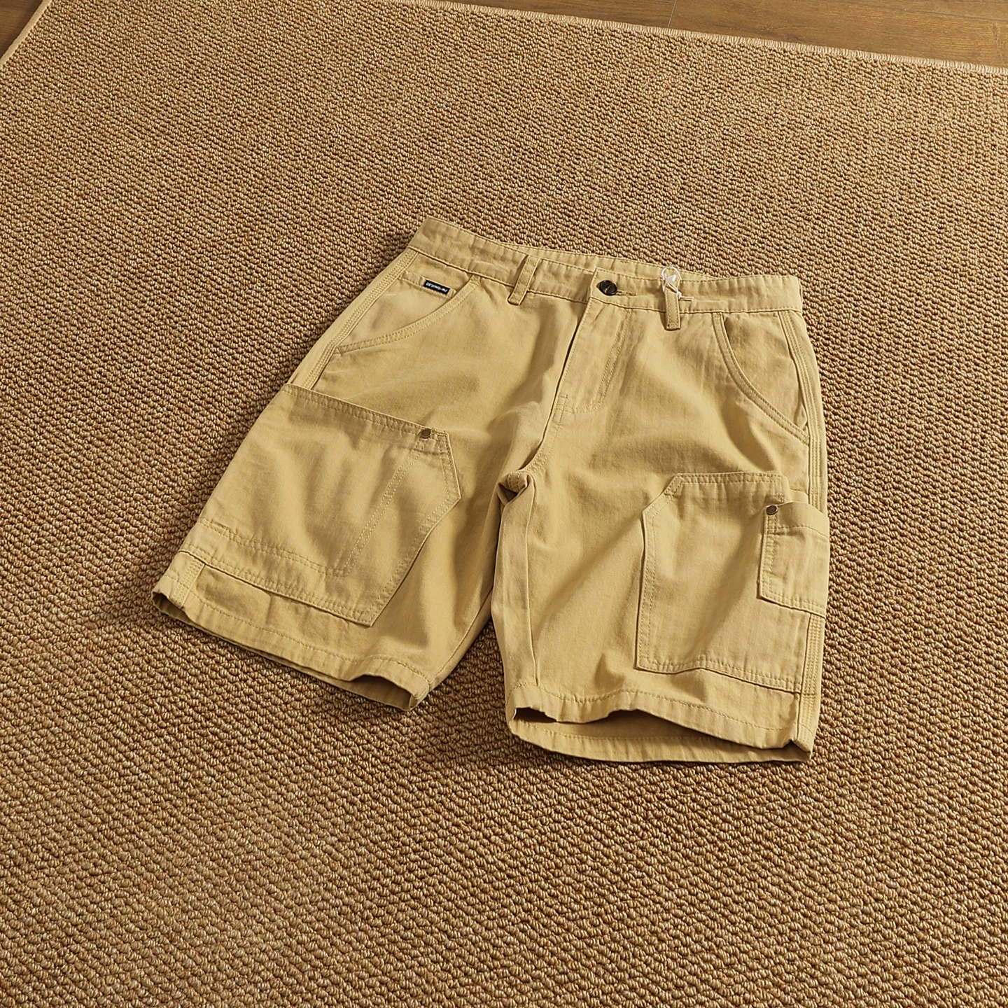 

Metal Collar ort Pants Men's Pure Cotton Waed Fibone Pattern Trousers Straight Faion Mid-Pants Urban Casual Summer ...